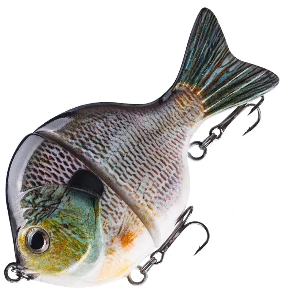 Leurre articulé simple Glide Bait - Leurre souple rigide Sunfish pour bar et brochet - 9 cm, 34,5 g, coulage lent Leurre articulé simple Glide Bait - Leurre souple rigide Sunfish pour bar et brochet - 9 cm, 34,5 g, coulage lent