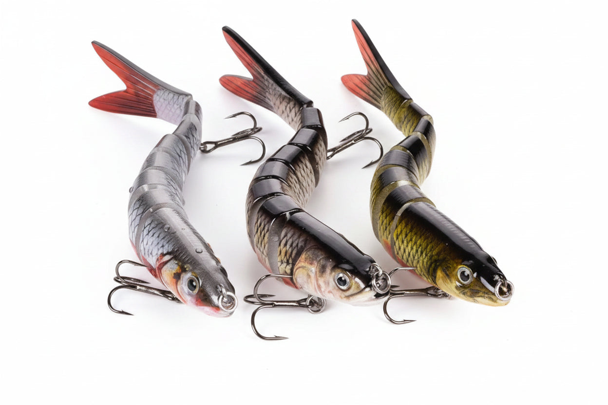 Leurre souple articulé – Crankbait segmenté à descente lente