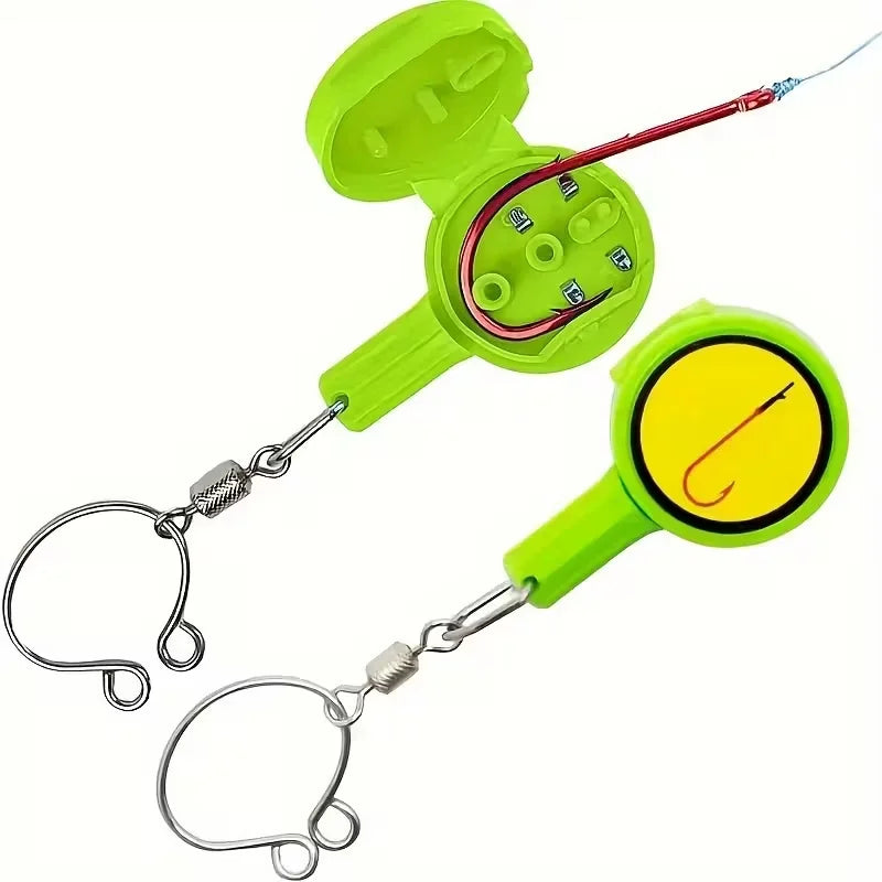 Accessoires de pêche multifonctionnels - Lot de 2 : noueur de ligne et protège-hameçons.