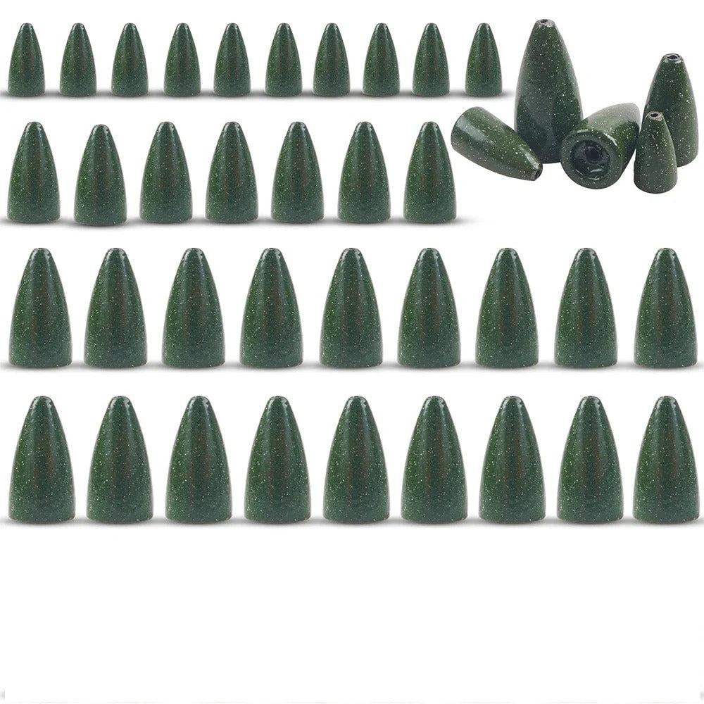 Plombs de pêche au bar professionnels, incassables, en forme de balle, assortiment de 30 pièces
