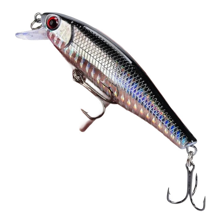 Leurre dur de type jerkbait coulant de 8,5 cm, imitant un petit poisson-chat, pour la pêche au bar et au brochet.